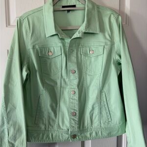 Talbots Mint Green Jean Jacket - Size Large; Excellent condition!! 🍃